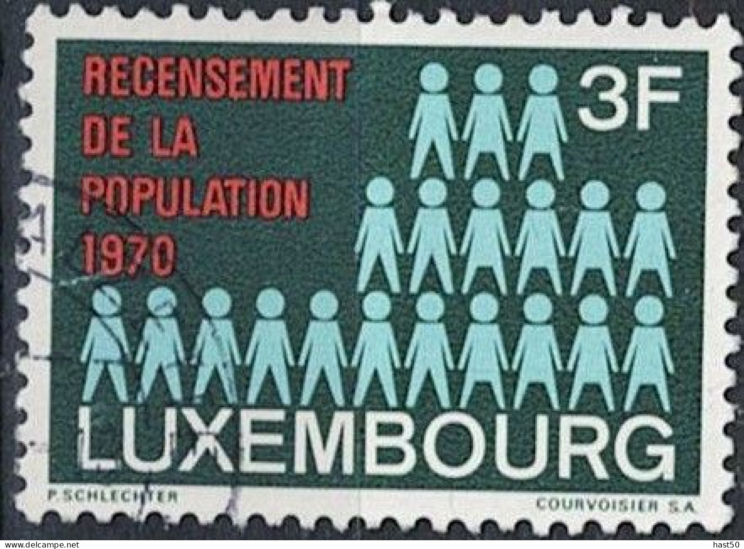 Luxemburg - Volkszählung (MiNr: 811) - 1970 Gest Used Obl - Oblitérés