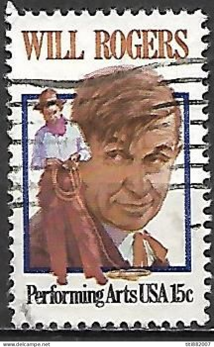 ETATS - UNIS     -     WILL  ROGERS     -     Oblitéré - Acteurs