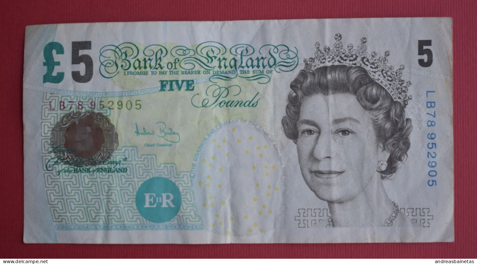 Banknotes United Kingdom, British Overseas Territories And Crown Dependencies  England 5 Pounds - Elizabeth II - 5 Pond