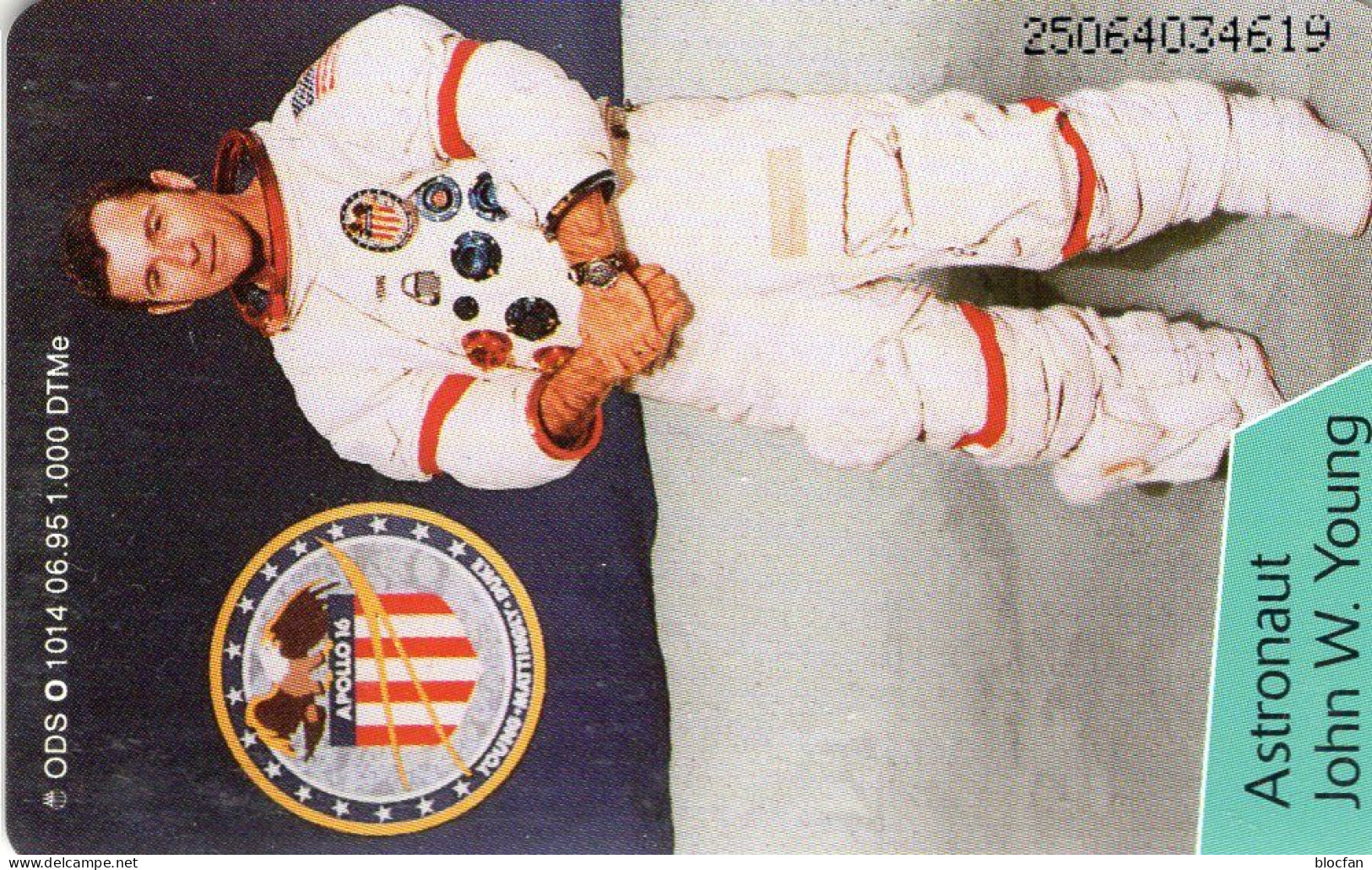 USA Astronaut TK O1014/1995 ** 25€ 1.000 Expl. Weltraum Emblem NASA-Programm Mit J.W.Young TC Space Phonecard Of Germany - Espace