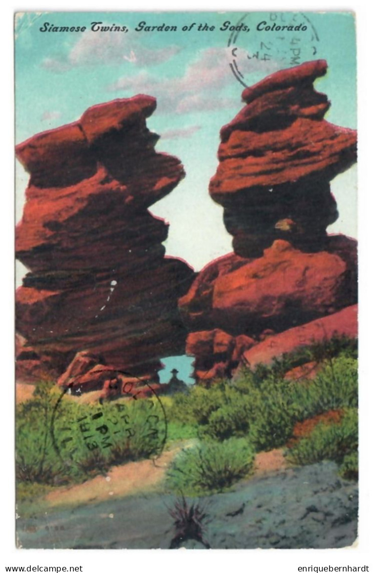 UNITED STATES // COLORADO // GARDEN OF THE GODS // SIAMESE TWINS // 1913 - Autres & Non Classés