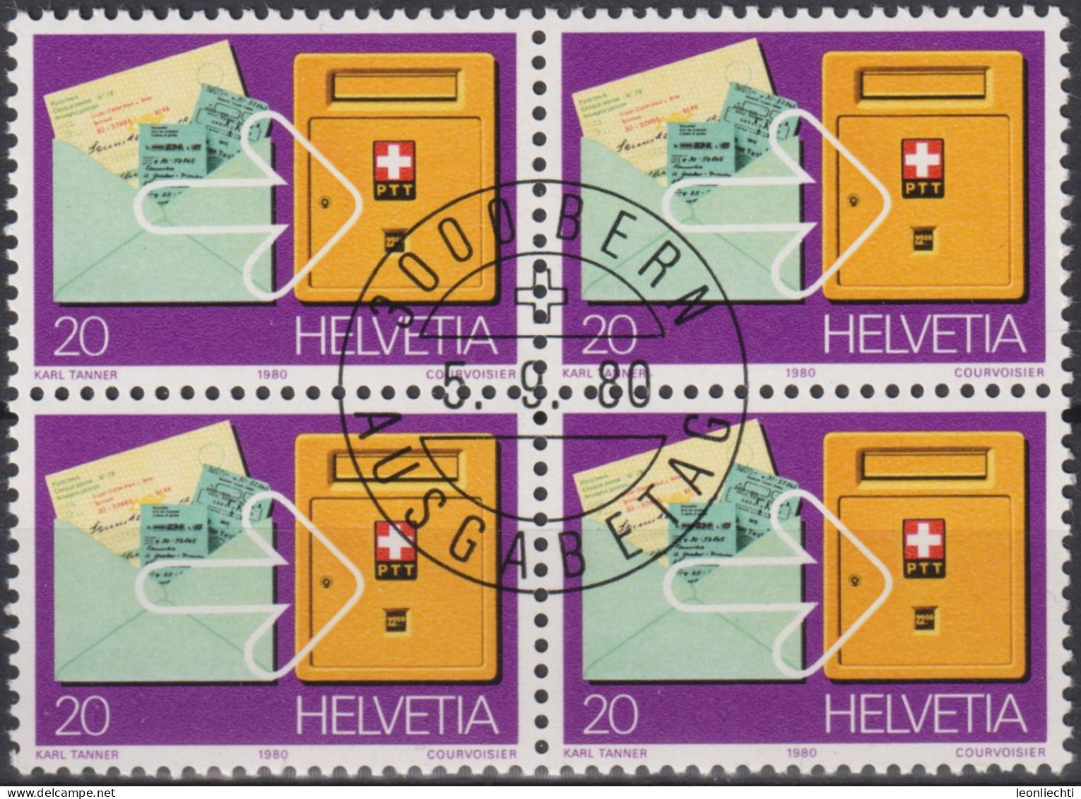 1980 Schweiz ° Zum: CH 645, Mi: CH 1180, Postchek, Briefkasten - Poste