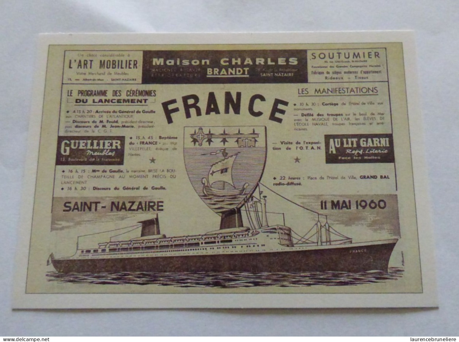 44 SAINT-NAZAIRE IL Y A 35 ANS - LA NAISSANCE DU FRANCE -  CARNET  DE 12 CARTES (REPRODUCTIONS) - Steamers