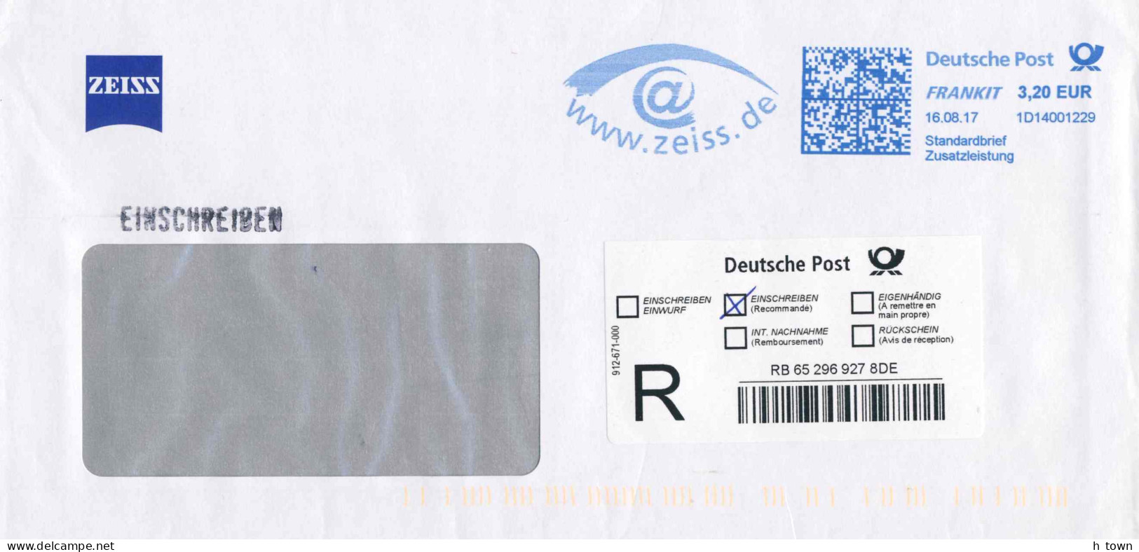 829  Informatique, Internet, "@": Ema D'Allemagne, 2017 - Zeiss Meter Stamp From Germany. Informatics Computer At Sign - Informatique