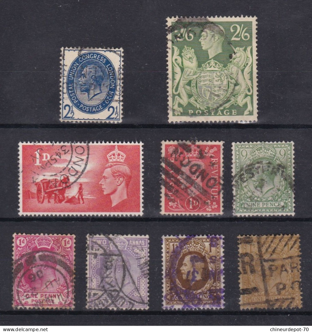 Lot Timbres Grande Bretagne Royaume-uni Angleterre Voir 5 Photos - Collections