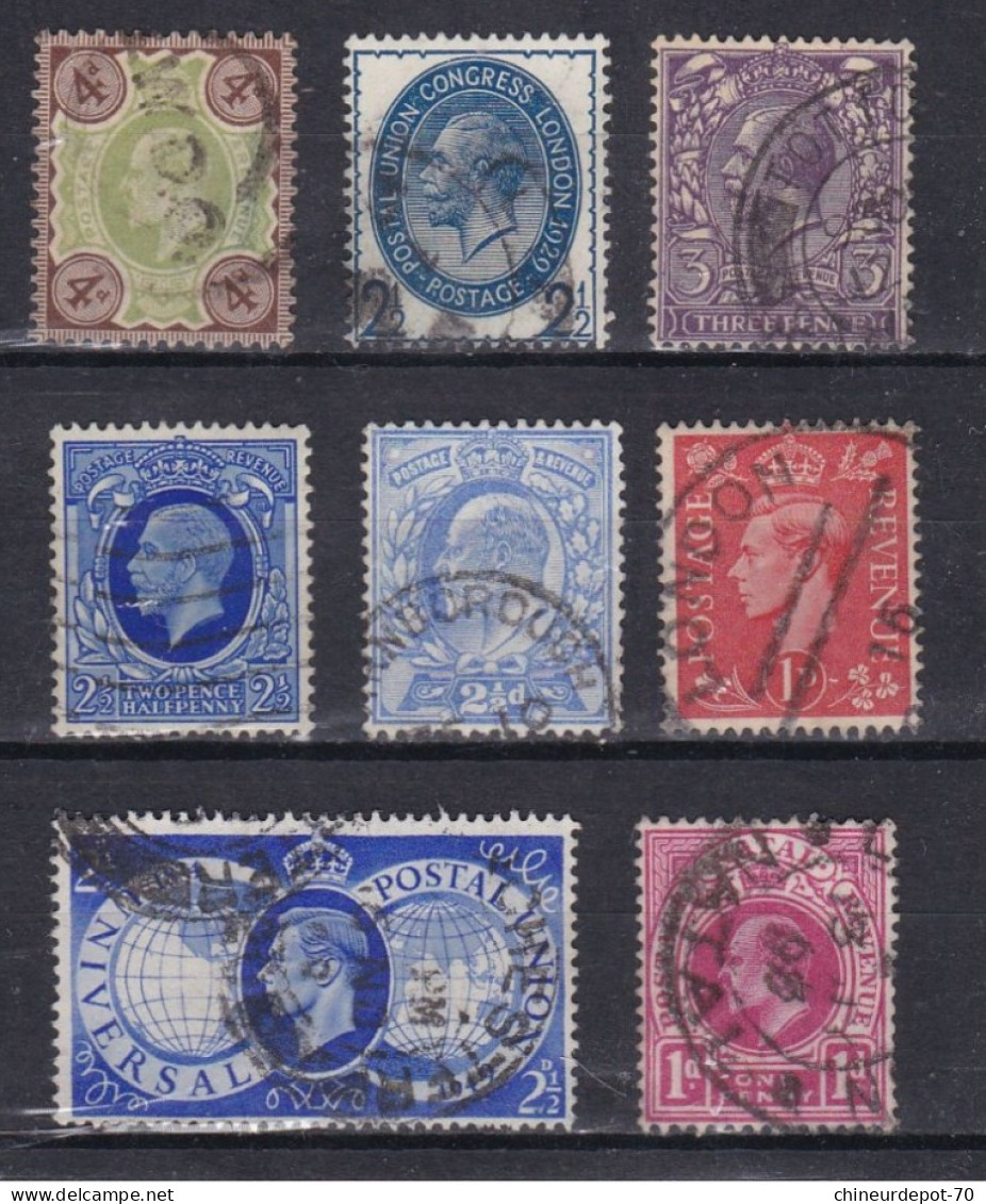 Lot Timbres Grande Bretagne Royaume-uni Angleterre Voir 5 Photos - Collections