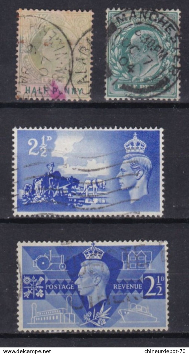 Lot Timbres Grande Bretagne Royaume-uni Angleterre Voir 5 Photos - Collections