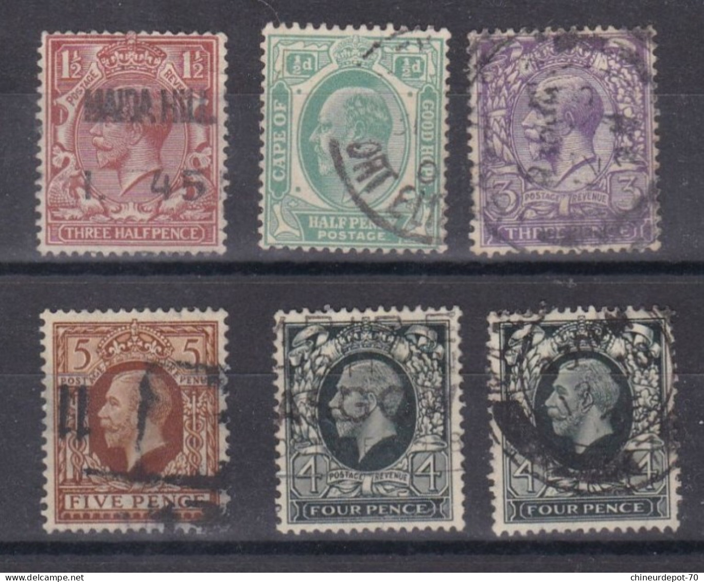 Lot Timbres Grande Bretagne Royaume-uni Angleterre Voir 5 Photos - Collections