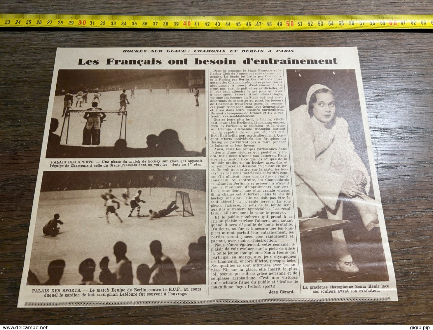 1931 MI Championne Sonia Henie HOCKEY SUR GLACE CHAMONIX ET BERLIN Lefébure - Collections