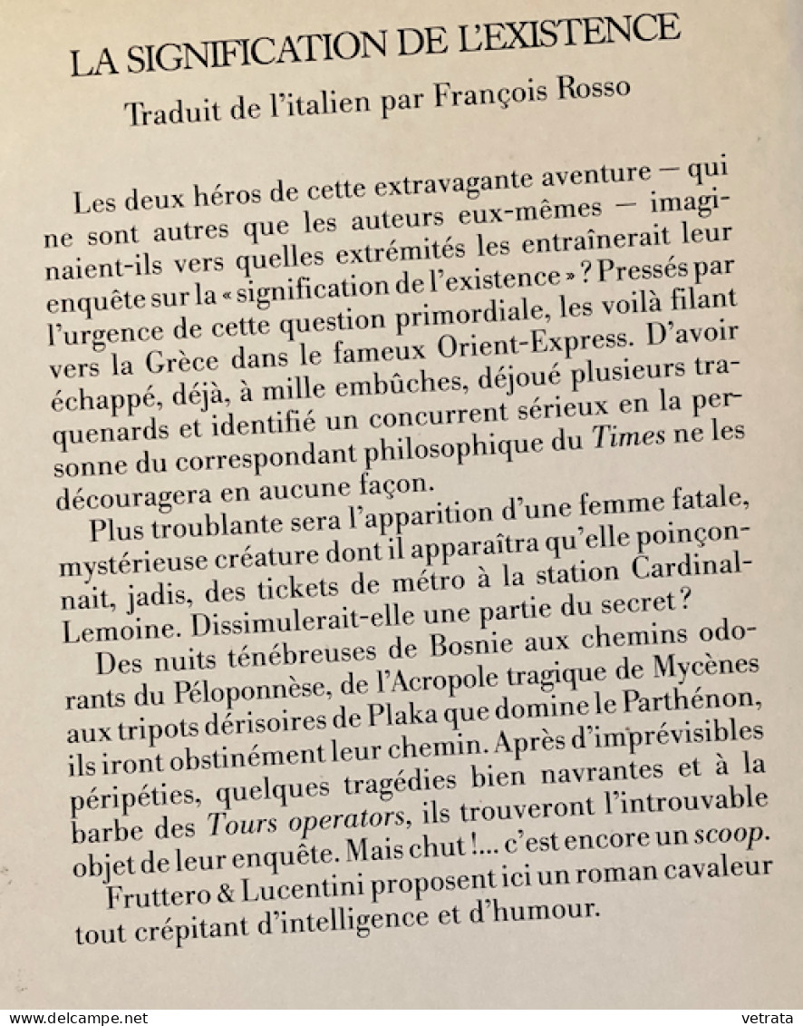 5 Livres De Fruttero & Lucentini : L’affaire D. - La Nuit Du Grand Boss - La Signification De L’existence - L’amant Sans - Wholesale, Bulk Lots