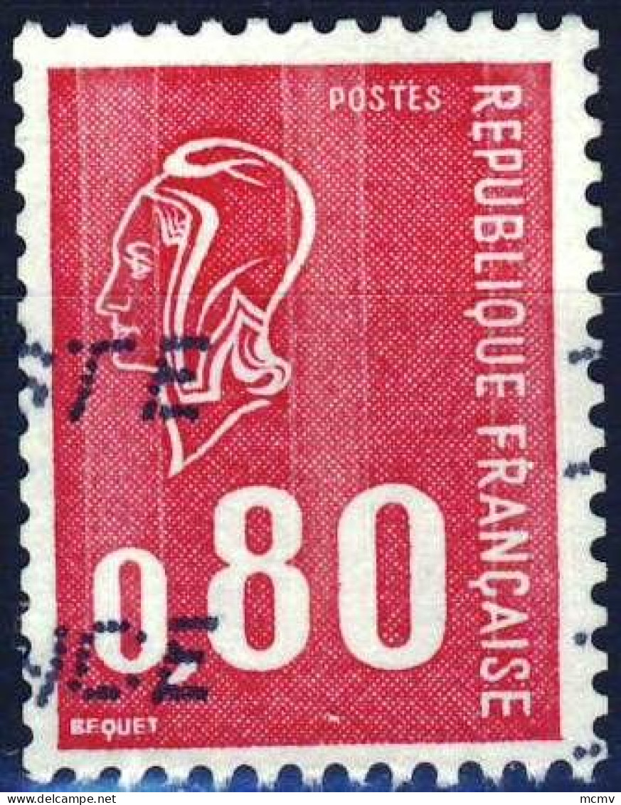 1816c MARIANNE De BEQUET à 0,80 OBLITERE ANNEE 1974 Numéro Rouge Au Verso Très Rare - 1971-1976 Marianne Van Béquet