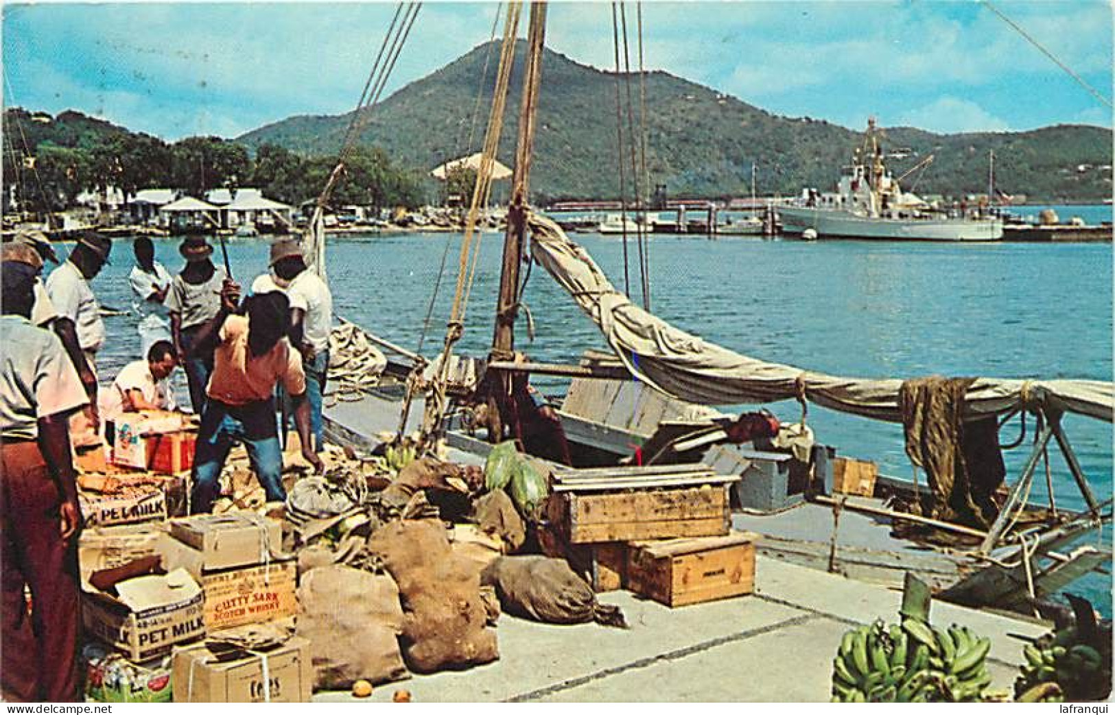 Pays Div-ref DD591-waterfront Scene -thomas - Virgin Islands /- A Circulé En 1971- - Islas Vírgenes Americanas