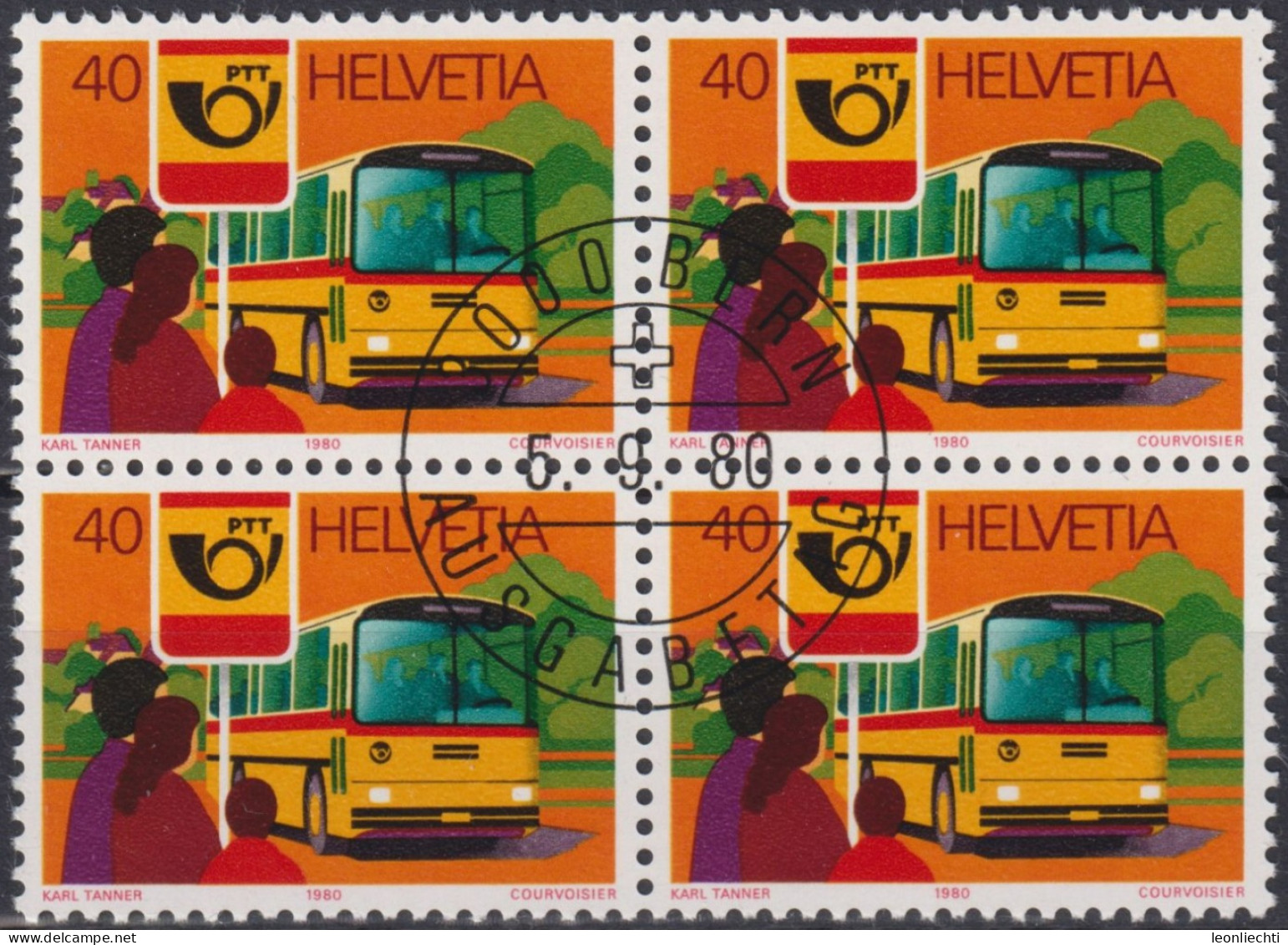 1980 Schweiz  ET ° Zum: CH 646, Mi: CH 1181, Postauto - Bus