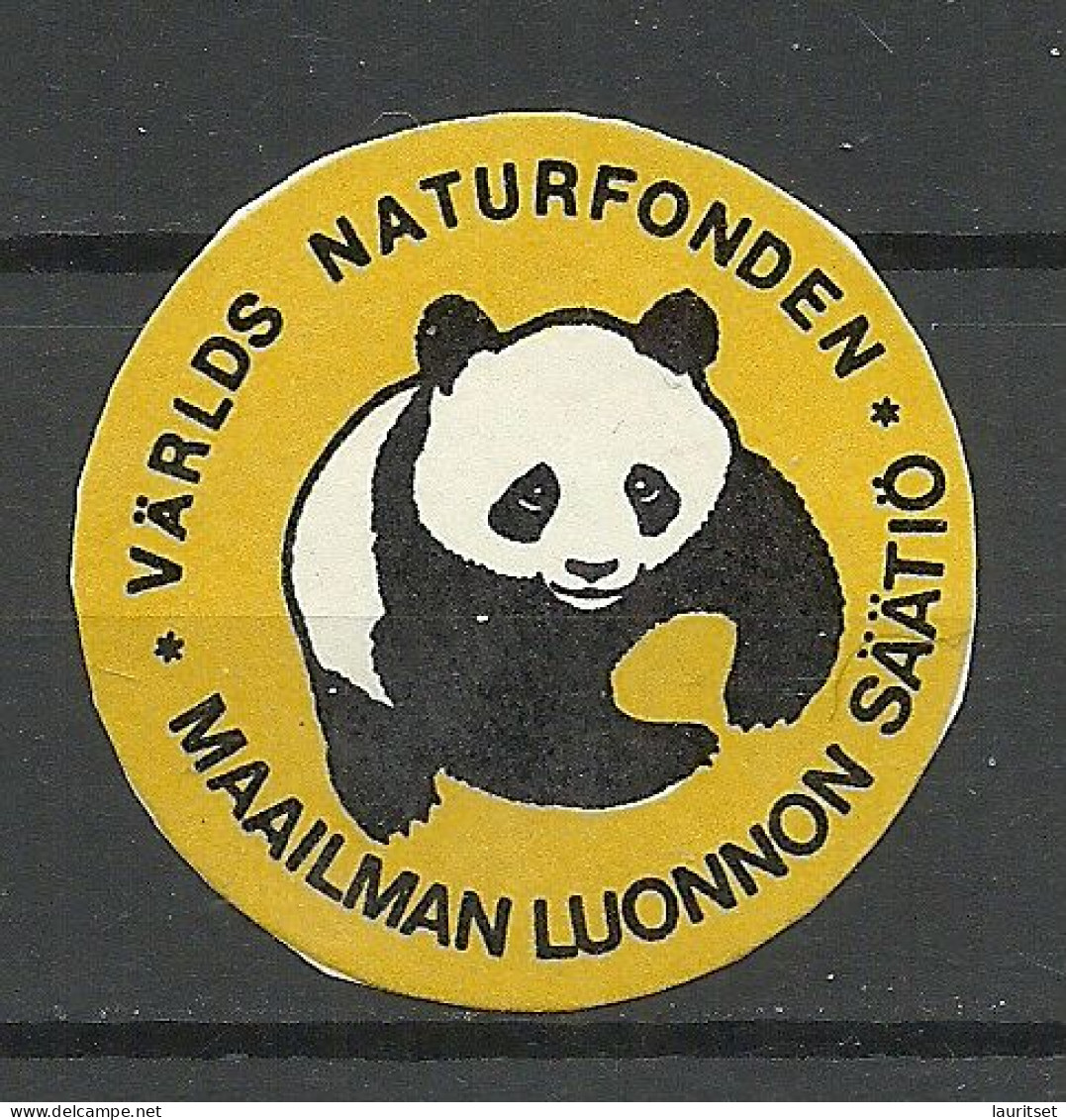 Finland - Propaganda Sticker Aufkleber, Panda Bear Natur- Und Tierschutz Werbung WWF - Usados