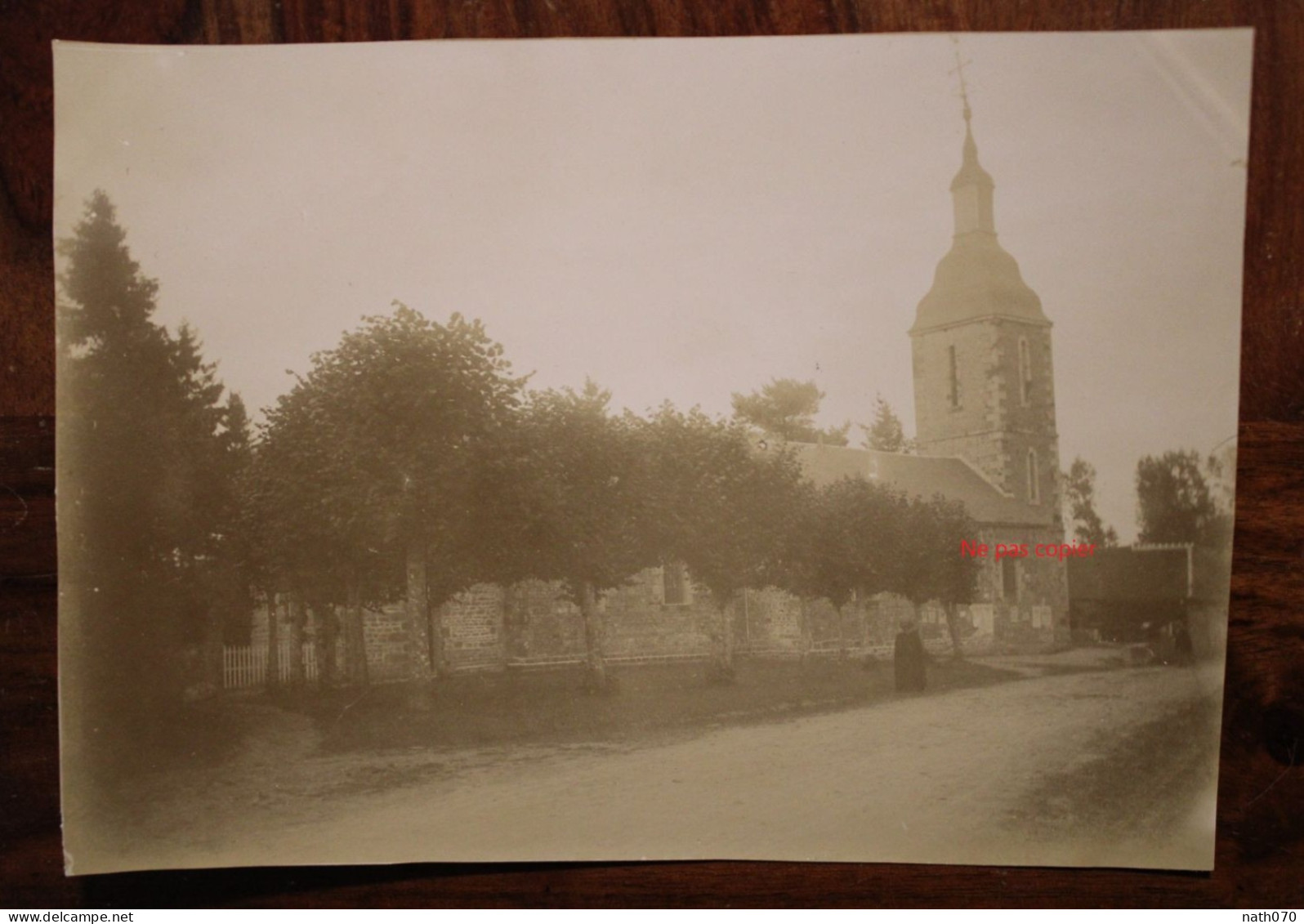 Photo 1900's Pointel Eglise St Saint Aubin Normandie Tirage Albuminé Albumen Print Vintage - Places