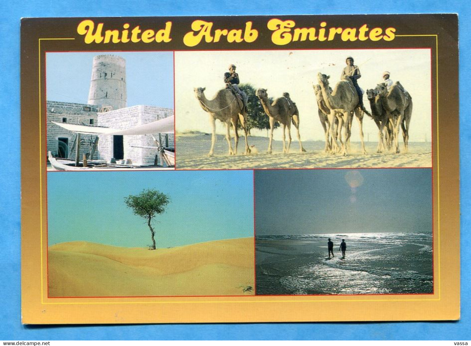 U.A.E. United Arab Emirates .  Used,   3 Views PC .camels , Chameaux - Emirats Arabes Unis