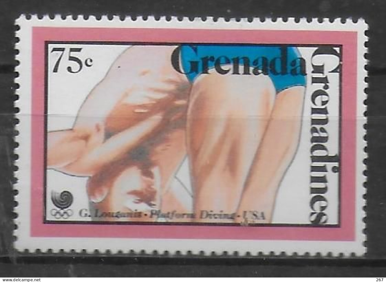 GRENADINES   N° 965  * *  Jo 1988 Plongeon Natation - Kunst- Und Turmspringen