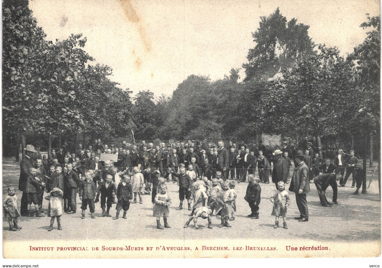 Carte POSTALE Ancienne De  BERCHEM  Les  BRUXELLES - Institut De Sourds & D'aveugles - Educazione, Scuole E Università