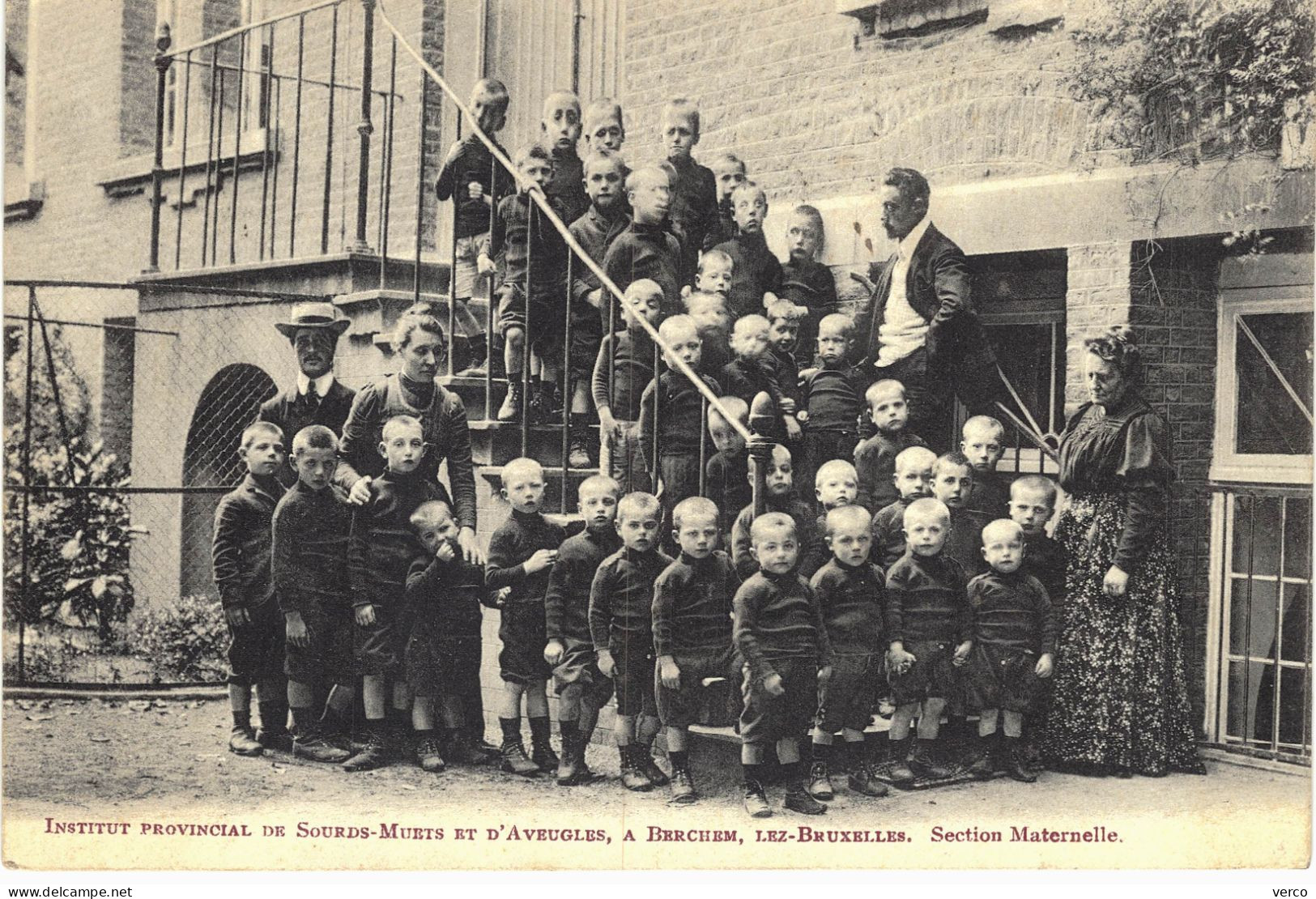 Carte POSTALE Ancienne De  BERCHEM  Les  BRUXELLES - Institut De Sourds & D'aveugles - Enseignement, Ecoles Et Universités