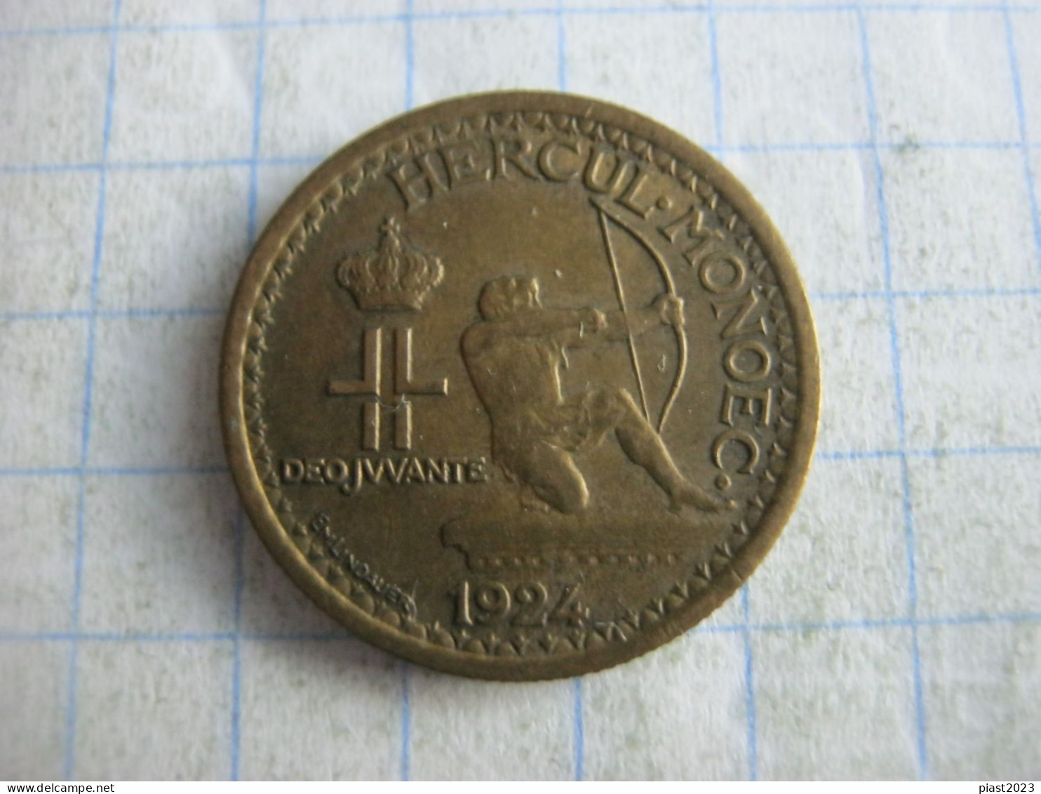 Monaco 50 Centimes 1924 - 1922-1949 Louis II