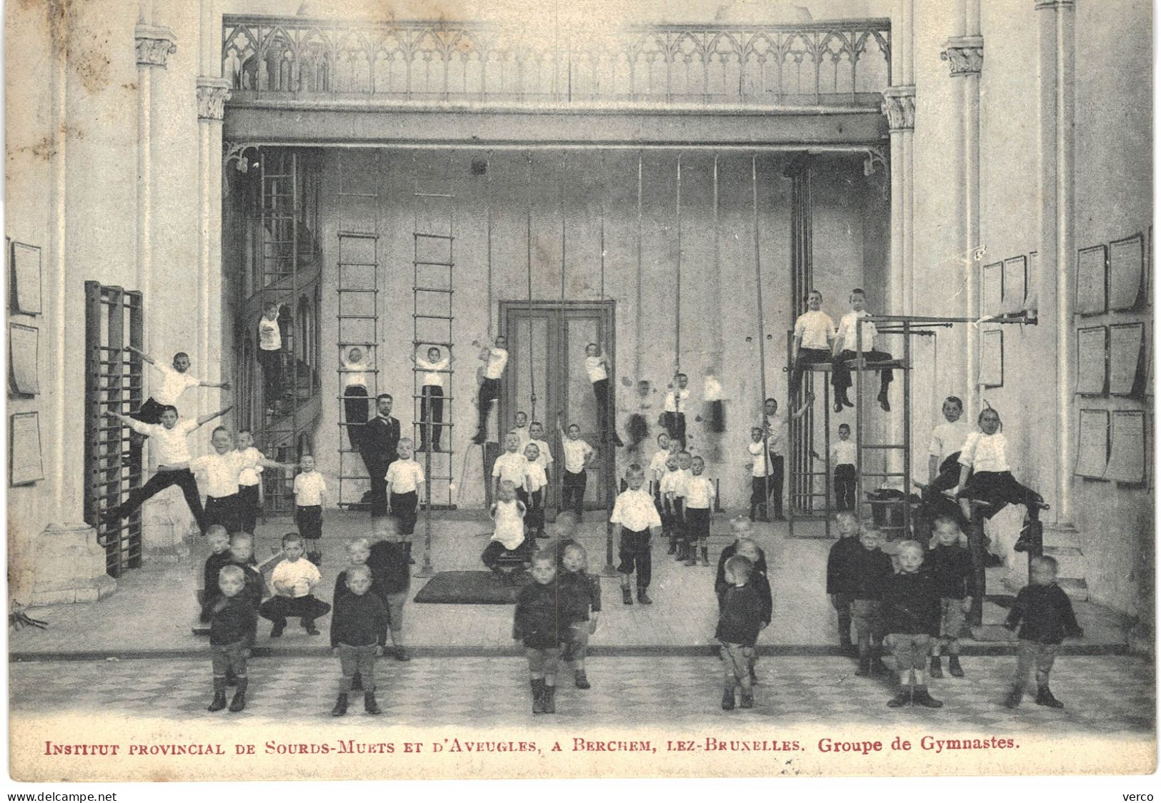 Carte POSTALE Ancienne De  BERCHEM  Les  BRUXELLES - Institut De Sourds & D'aveugles - Formación, Escuelas Y Universidades