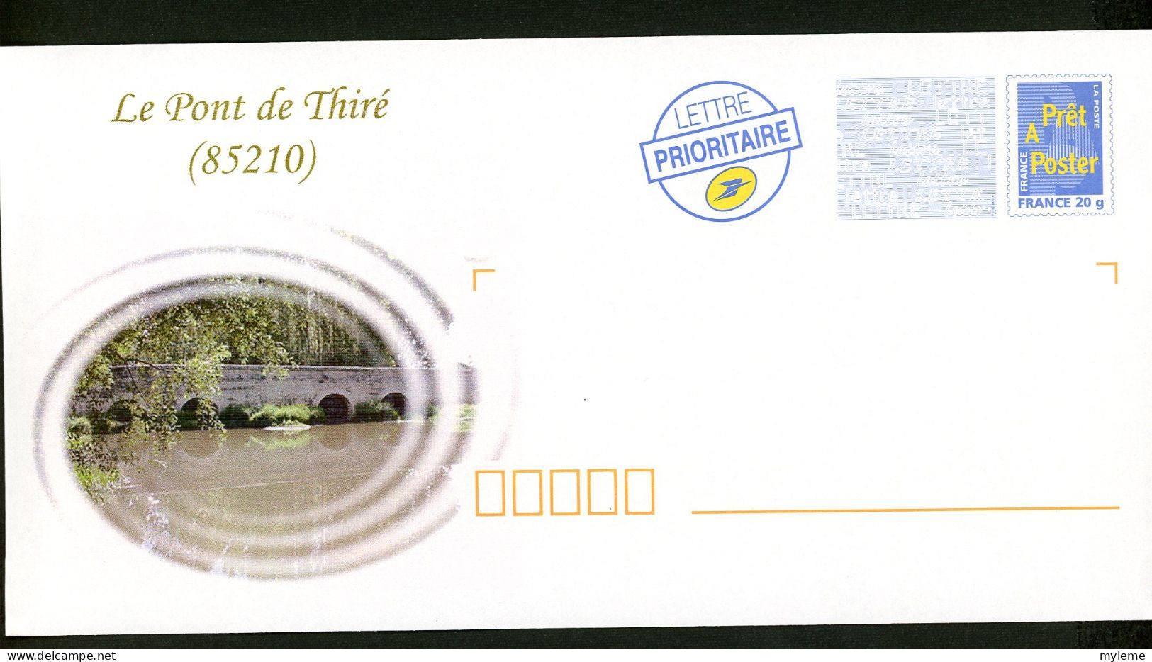 AC14-9 France PAP Timbre N° Logo Bleu Visuel Thiré - PAP: Aufdrucke/Blaues Logo