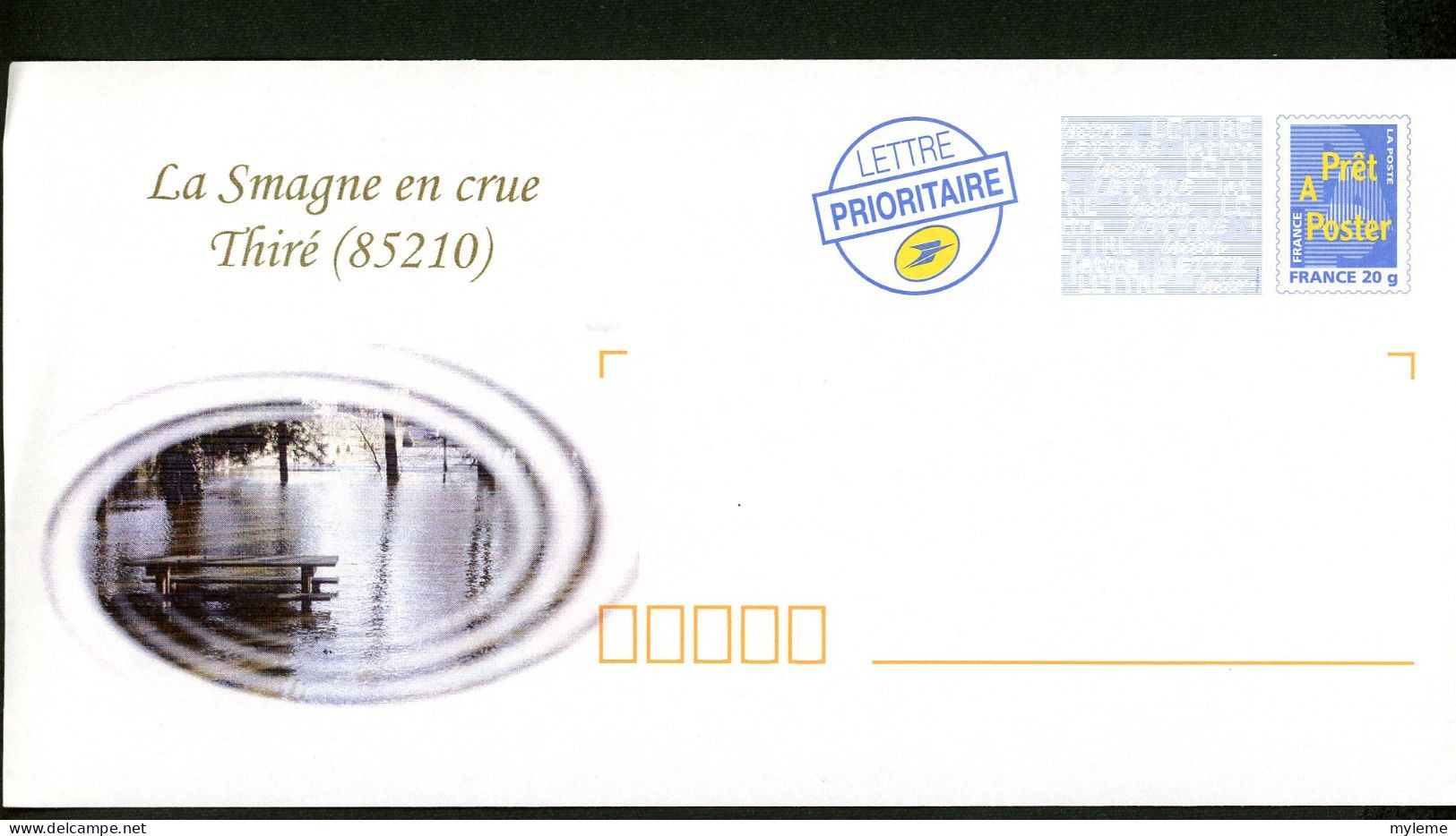 AC14-9 France PAP Timbre N° Logo Bleu Visuel Thiré - PAP: Aufdrucke/Blaues Logo