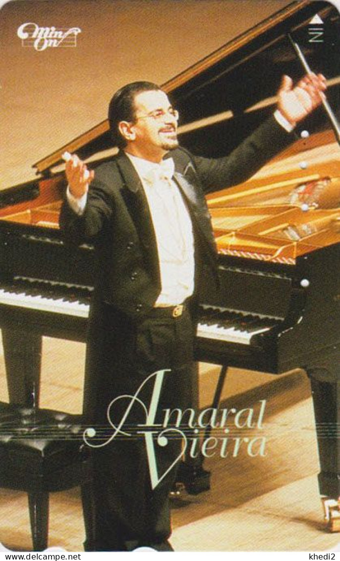 Télécarte JAPON / 110-011 - Musique - AMARAL VIEIRA / BRAZIL Brasil Rel. - Pianist Piano Music JAPAN Phonecard - Musica