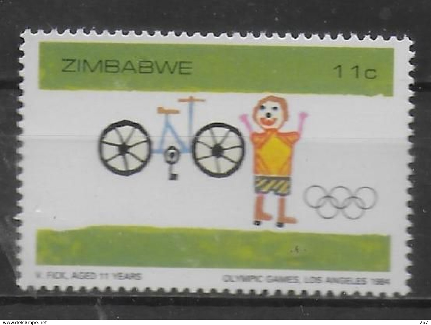ZIMBABWE  N°  63   * *  Jo 1984 Cyclisme - Pesistica