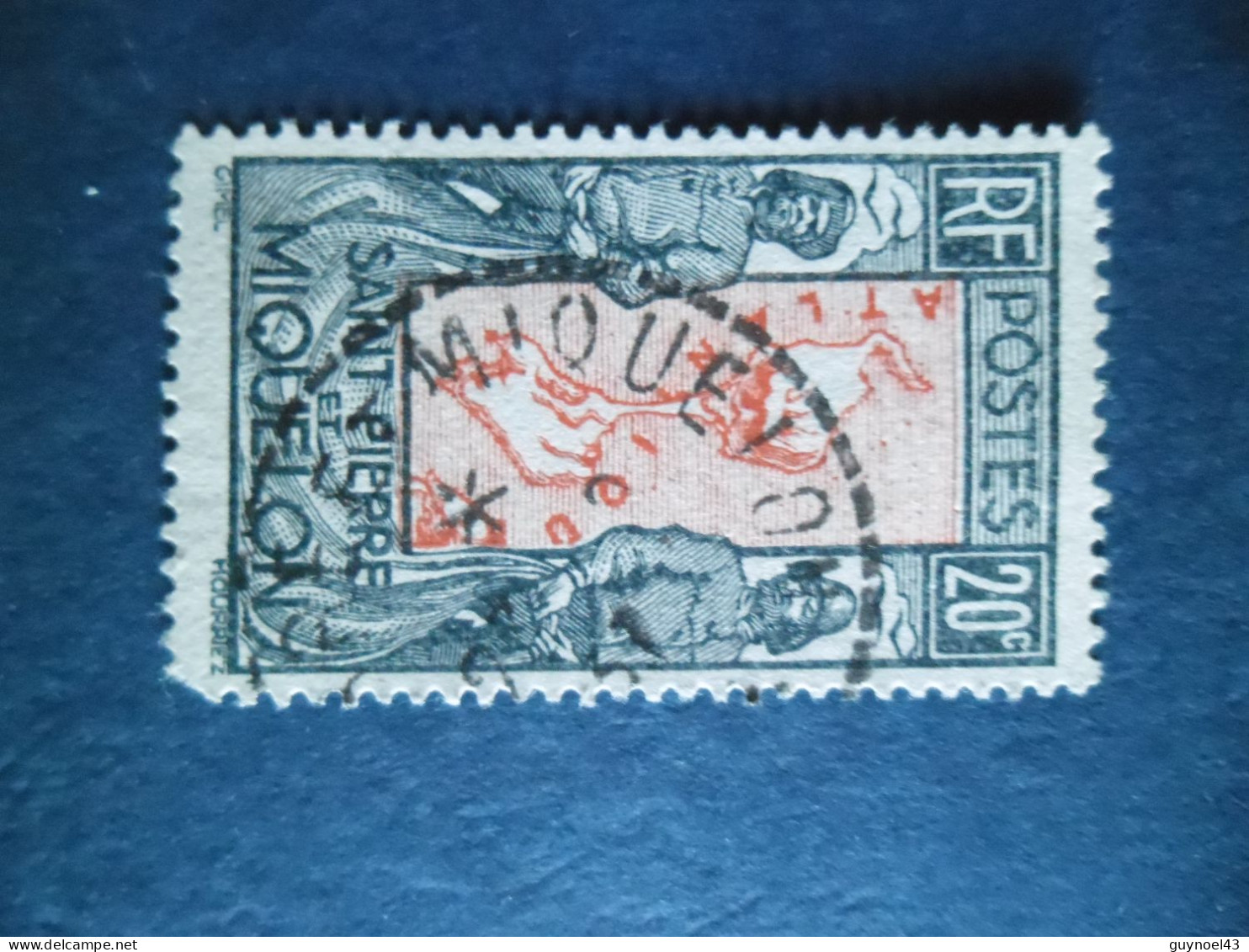 SPM 1932-33 Y/T 142  " Carte "  Oblitéré Cote  2€25 - Gebruikt