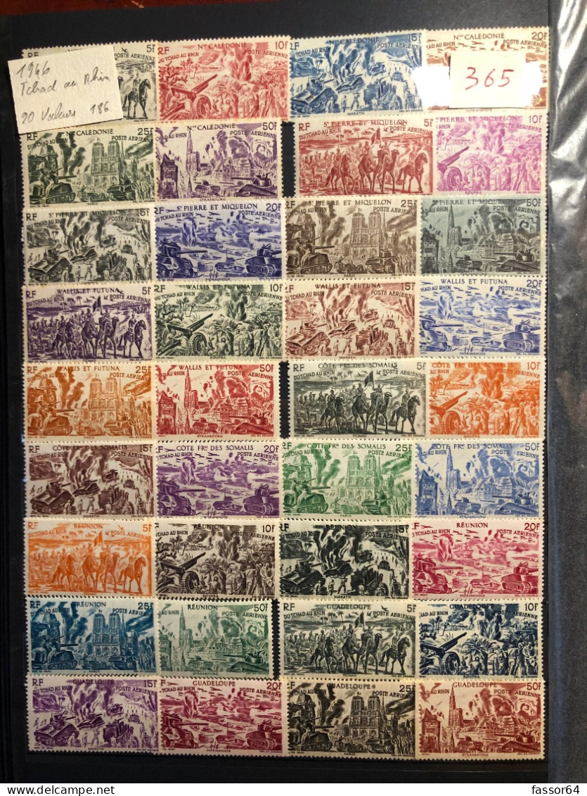 France Colonies Collection 75 è Anniversaire Neufs 1946/1948 Lot 365 Côte + 320 Euros - Collections