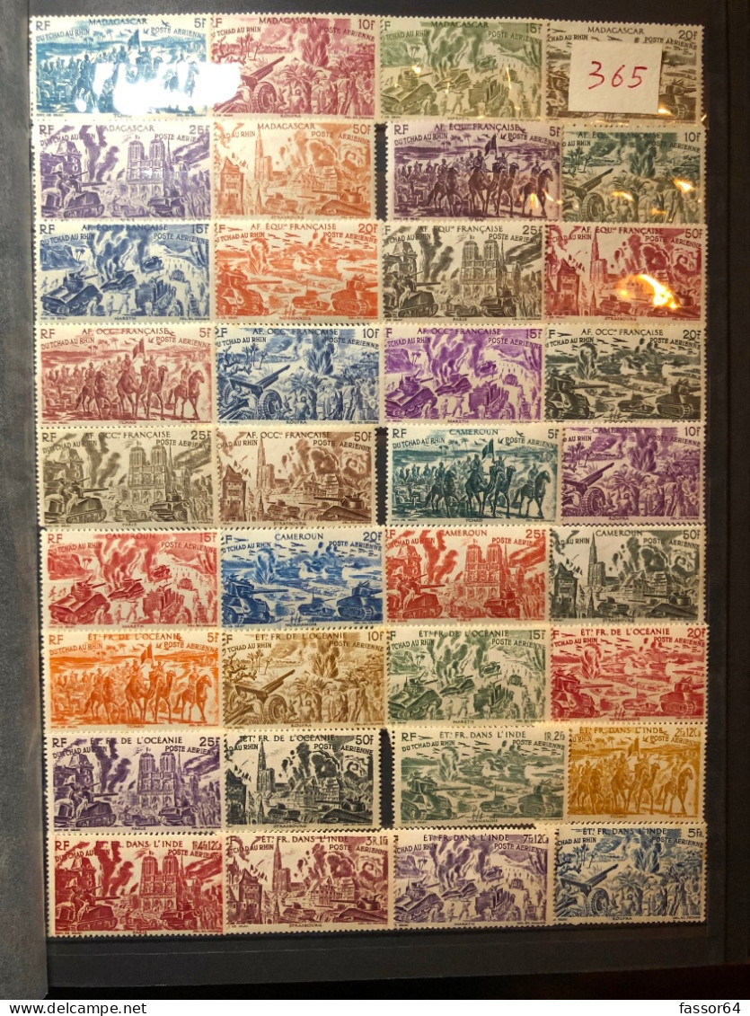 France Colonies Collection 75 è Anniversaire Neufs 1946/1948 Lot 365 Côte + 320 Euros - Collections