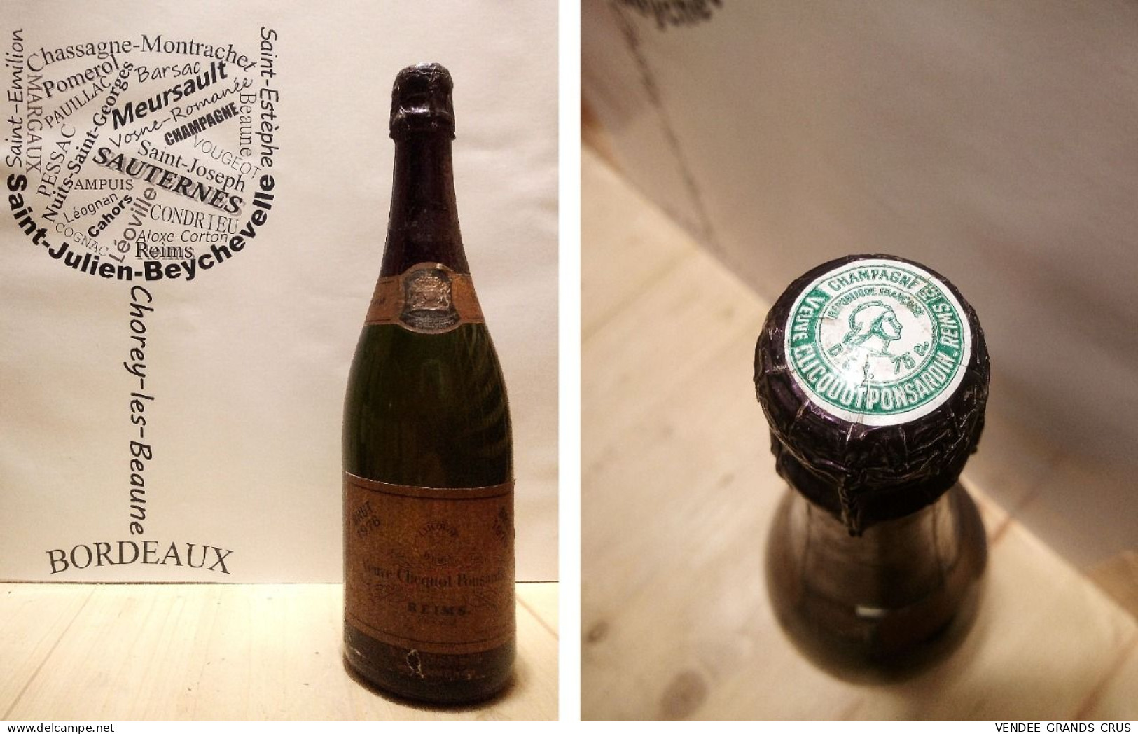 Veuve Clicquot Ponsardin – Carte Or 1976 - Champagne - Carte Or - 1 X 75 Cl - Blanc Effervescent - Champagne & Mousseux