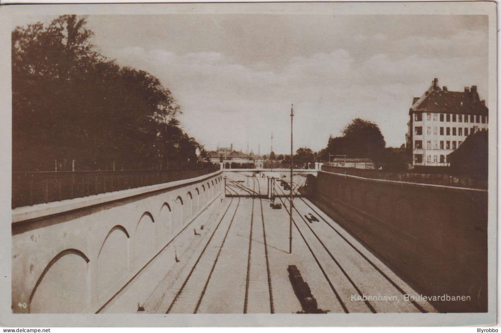DENMARk - Kobenhavn Boulevardbanen - Railway Cutting - Addressed To Riga - Kunstwerken