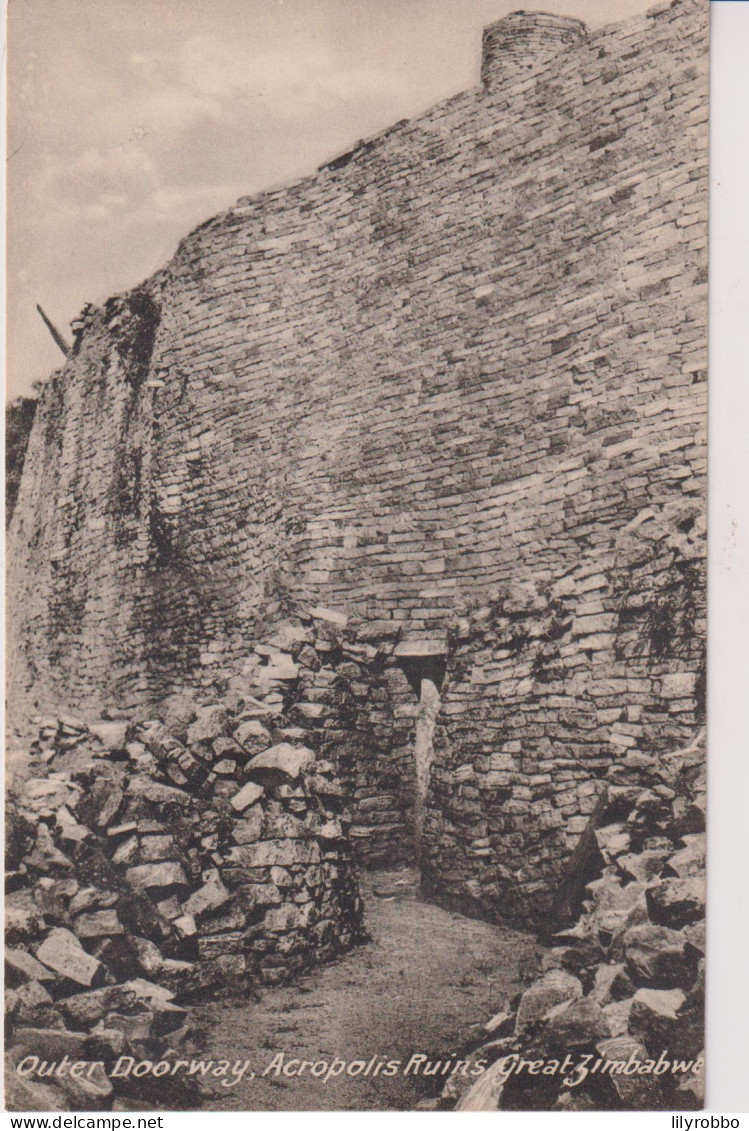 ZIMBABWE - Southern Rhodesia - Outer Dpprway Acropolis Ruins Great Zimbabwe  - Simbabwe