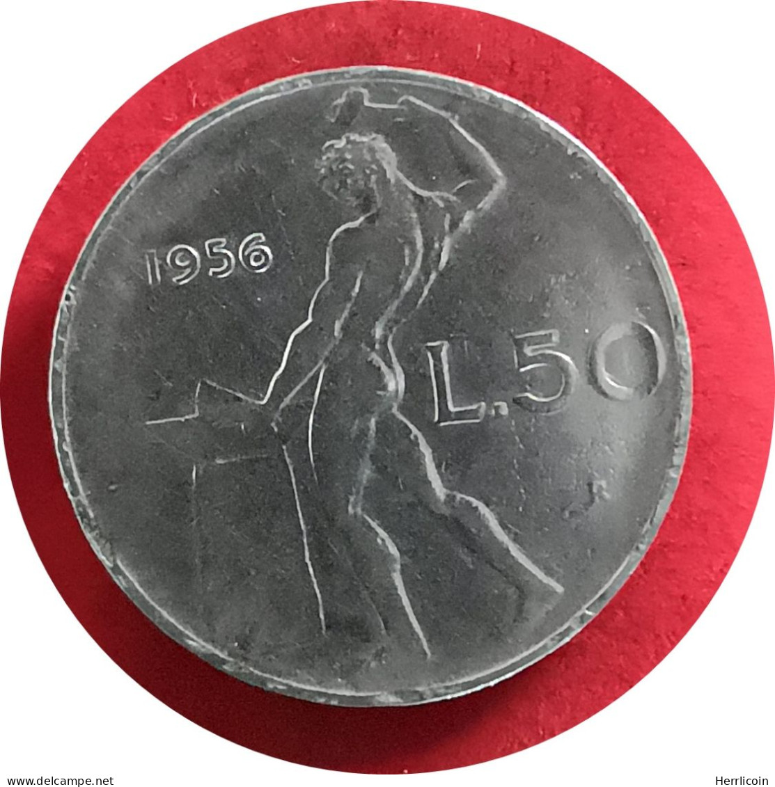 1956 - 50 Lire Grand Module - Italie [KM#95.1] - 50 Lire