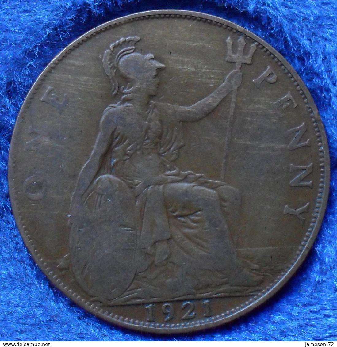 UK - 1 Penny 1921 KM# 810 George V (1910-1936) Bronze - Edelweiss Coins . - Autres & Non Classés