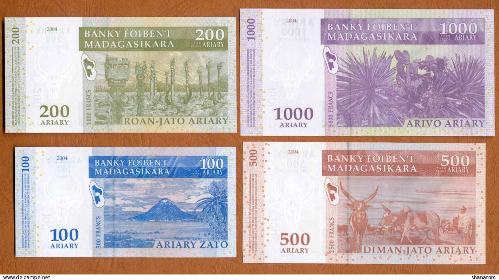 2004 // MADAGASCAR // 100 & 200 & 500 & 1000 ARIARY // UNC // NEUF - Madagascar