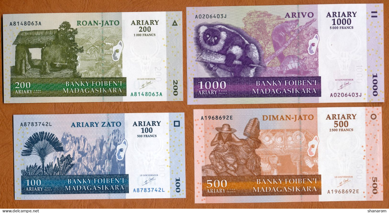 2004 // MADAGASCAR // 100 & 200 & 500 & 1000 ARIARY // UNC // NEUF - Madagascar