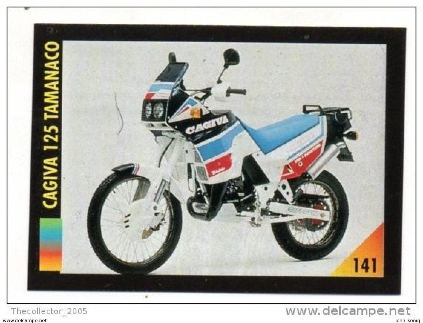 FIGURINA TRADING CARDS - LA MIA MOTO - MY MOTORBIKE - MASTERS EDIZIONI (1993) - CAGIVA 125 TAMANACO - Motores