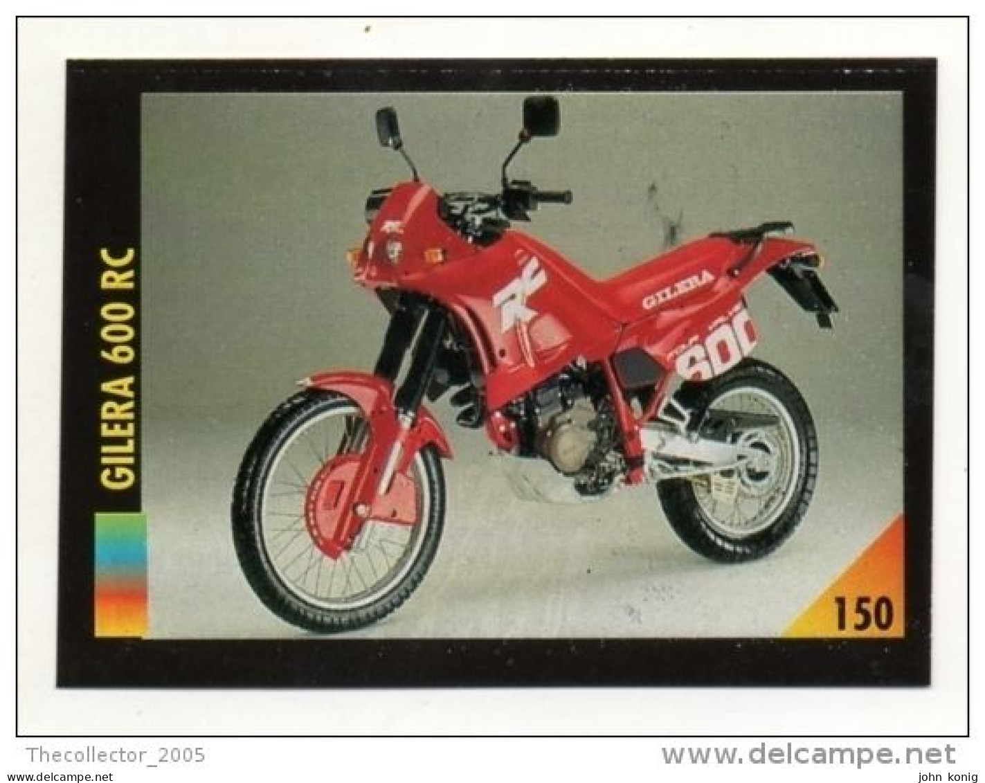 FIGURINA TRADING CARDS - LA MIA MOTO - MY MOTORBIKE - MASTERS EDIZIONI (1993) - GILERA 600 RC - Auto & Verkehr