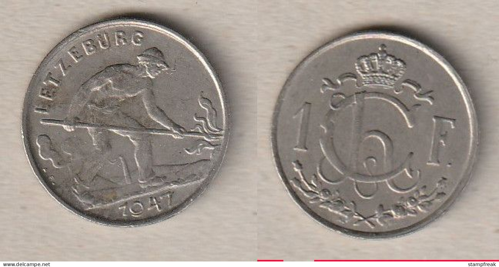 00736) Luxemburg, 1 Franc 1947 - Luxembourg