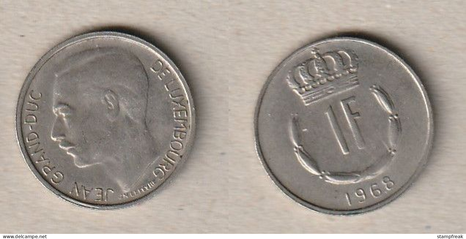 00740) Luxemburg, 1 Franc 1968 - Luxembourg