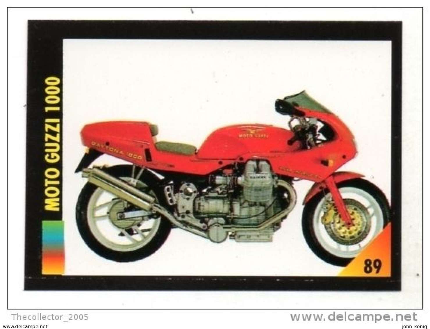 FIGURINA TRADING CARDS - LA MIA MOTO - MY MOTORBIKE - MASTERS EDIZIONI (1993) - MOTO GUZZI 1000 - Engine
