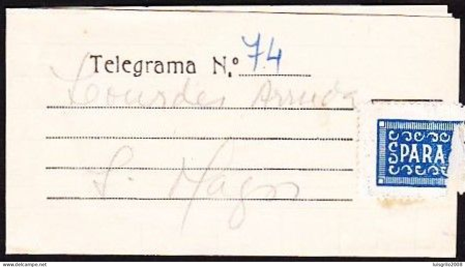 Telegram/ Telegrama - Moscavide > Salvaterra De Magos -|- Postmark - Salvaterra De Magos, 1960 - Brieven En Documenten