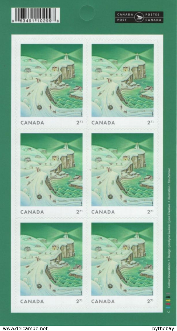 Canada 2023 MNH $2.71 Sledders, Lighthouse Christmas Booklet - Full Booklets