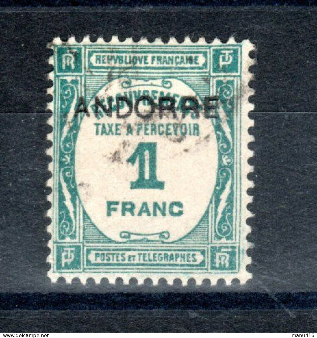 Andorre Taxe N°12 Oblitéré, Cote : 125 Euros, Voir Le Scan. Port Offert. - Used Stamps