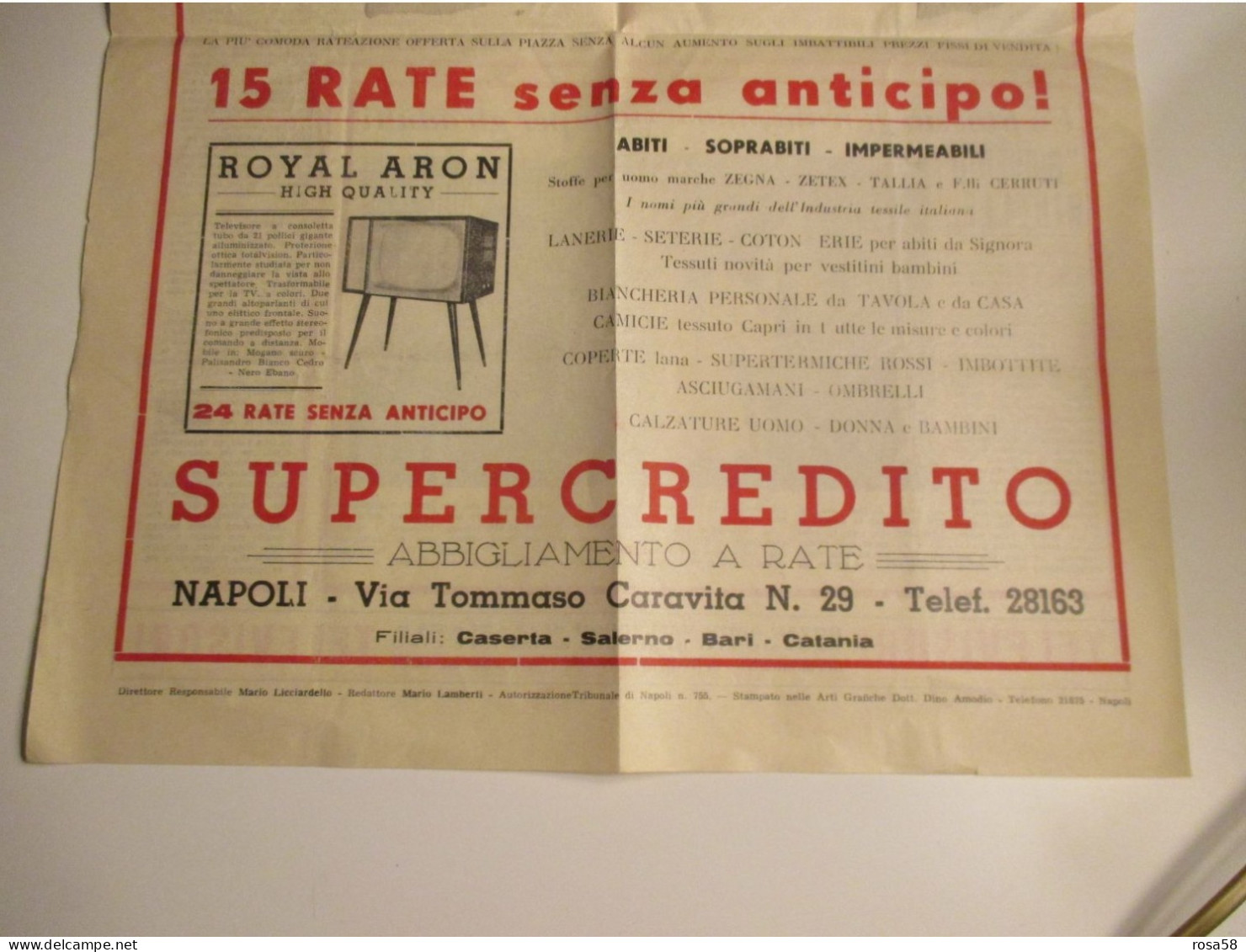 BATACLAN Settimanale Attualità 4 Marzo 1957 Pubblicità FILM Gioventù Ribelle Varie Pubblicità Epoca - Cinéma