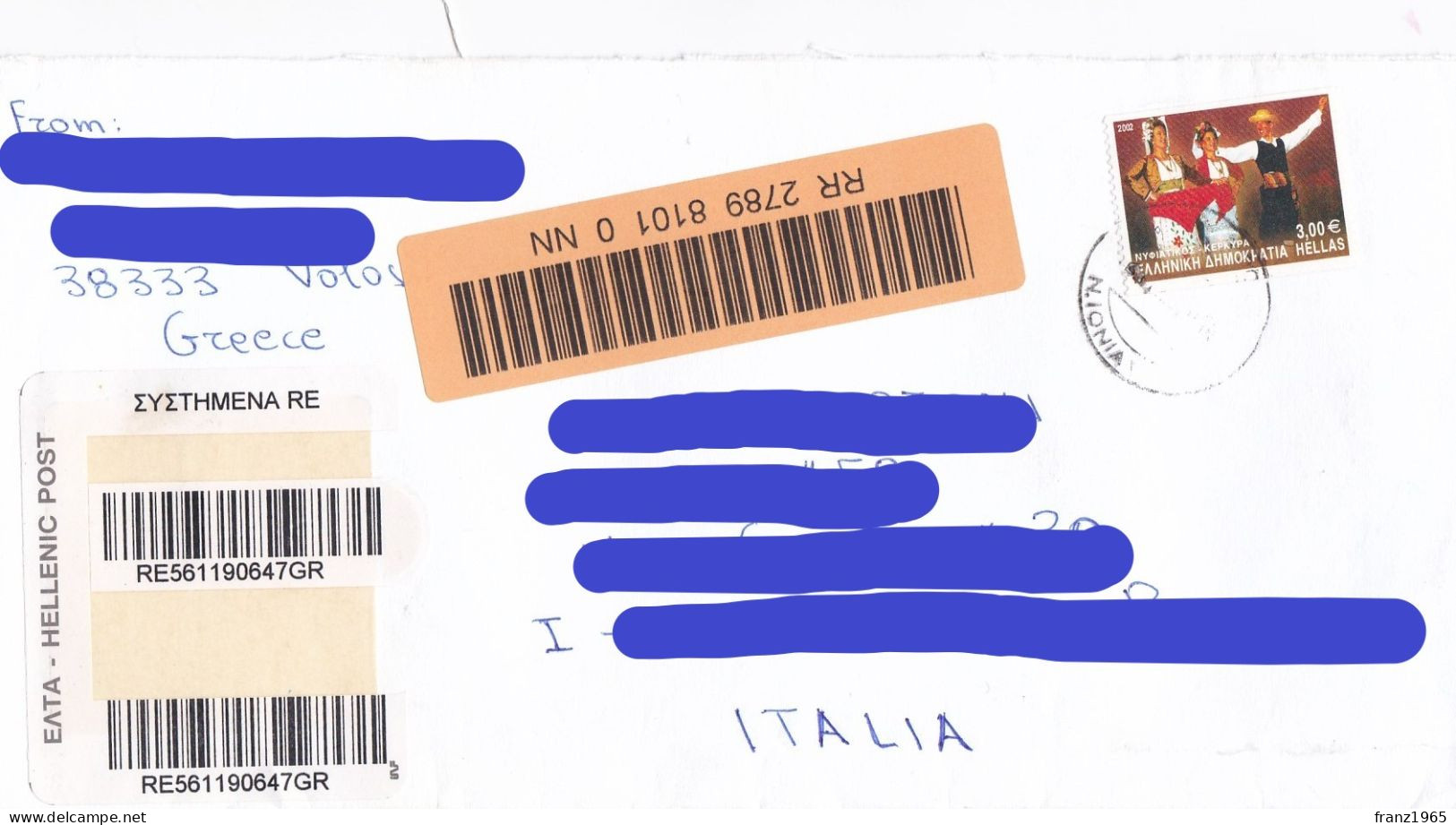 From Greece To Italy - 2005 - Covers & Documents