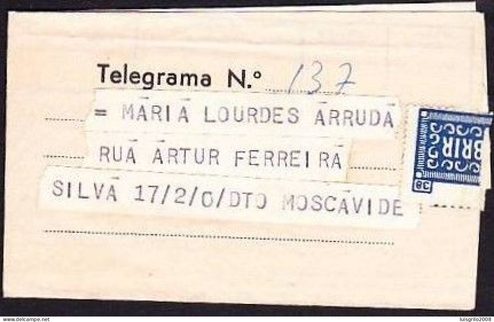 Telegram/ Telegrama - Salvaterra De Magos > Moscavide -|- Postmark - Aeroporto De Lisboa, 1959 - Storia Postale